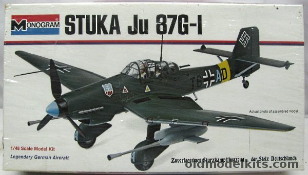 Monogram 1/48 Stuka Ju-87 G-1 Rudel - White Box Issue, 6840-0175 plastic model kit